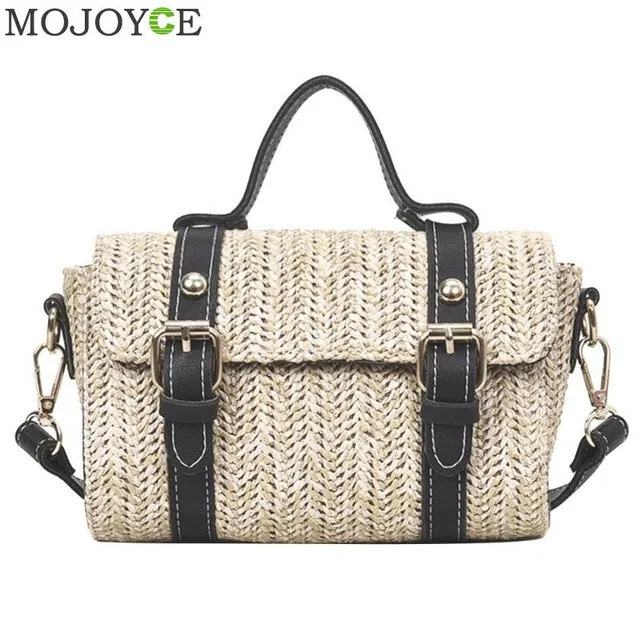 2018 Summer New Small Straw Bags Female Messnger Bag Retro Crossbody Bag Braided Handbags Solid Retro Rattan Beach Shoulder Bags