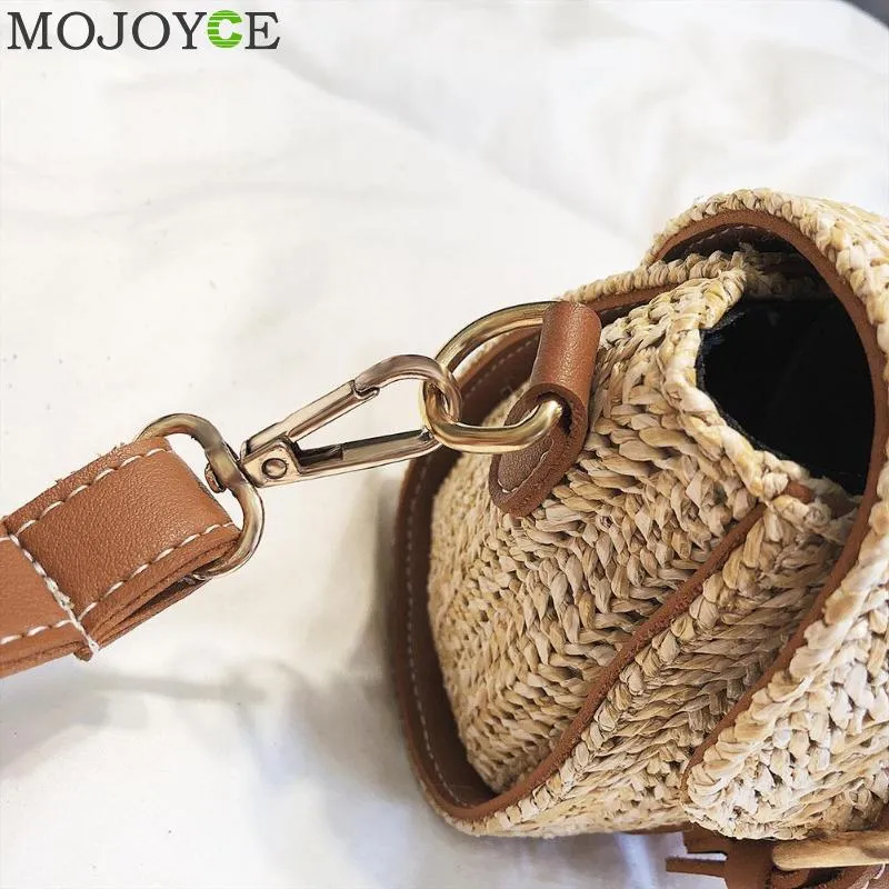2018 Summer New Small Straw Bags Female Messnger Bag Retro Crossbody Bag Braided Handbags Solid Retro Rattan Beach Shoulder Bags