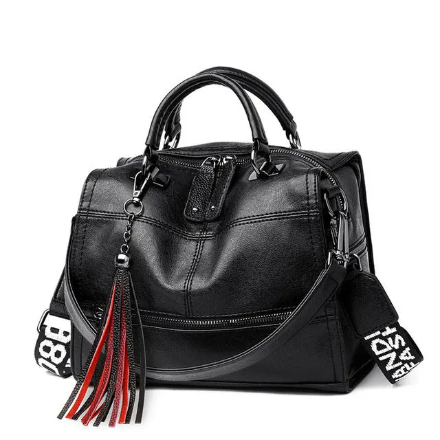 2019 Famous Brand Women Handbags Genuine Leather Bag Women Vintage Messenger Bags Ladies Hand Bags Fashion Leather Shoulder Bags