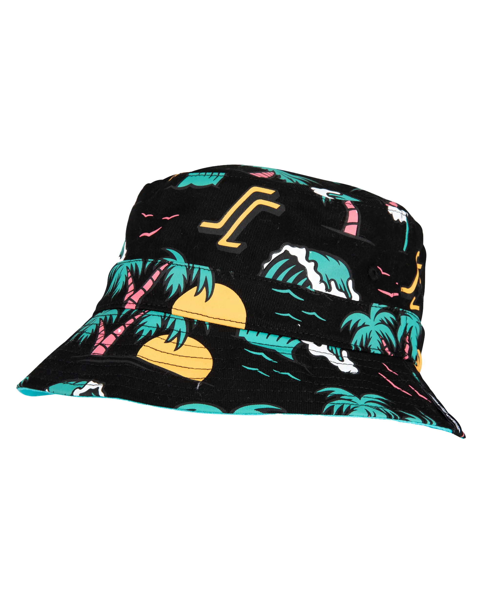 Boys Paradise Repeat Bucket Hat in Black
