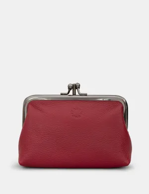 Cherry Red Aubrey Triple Frame Purse