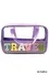 Clear, Chenille Letter Travel Bag