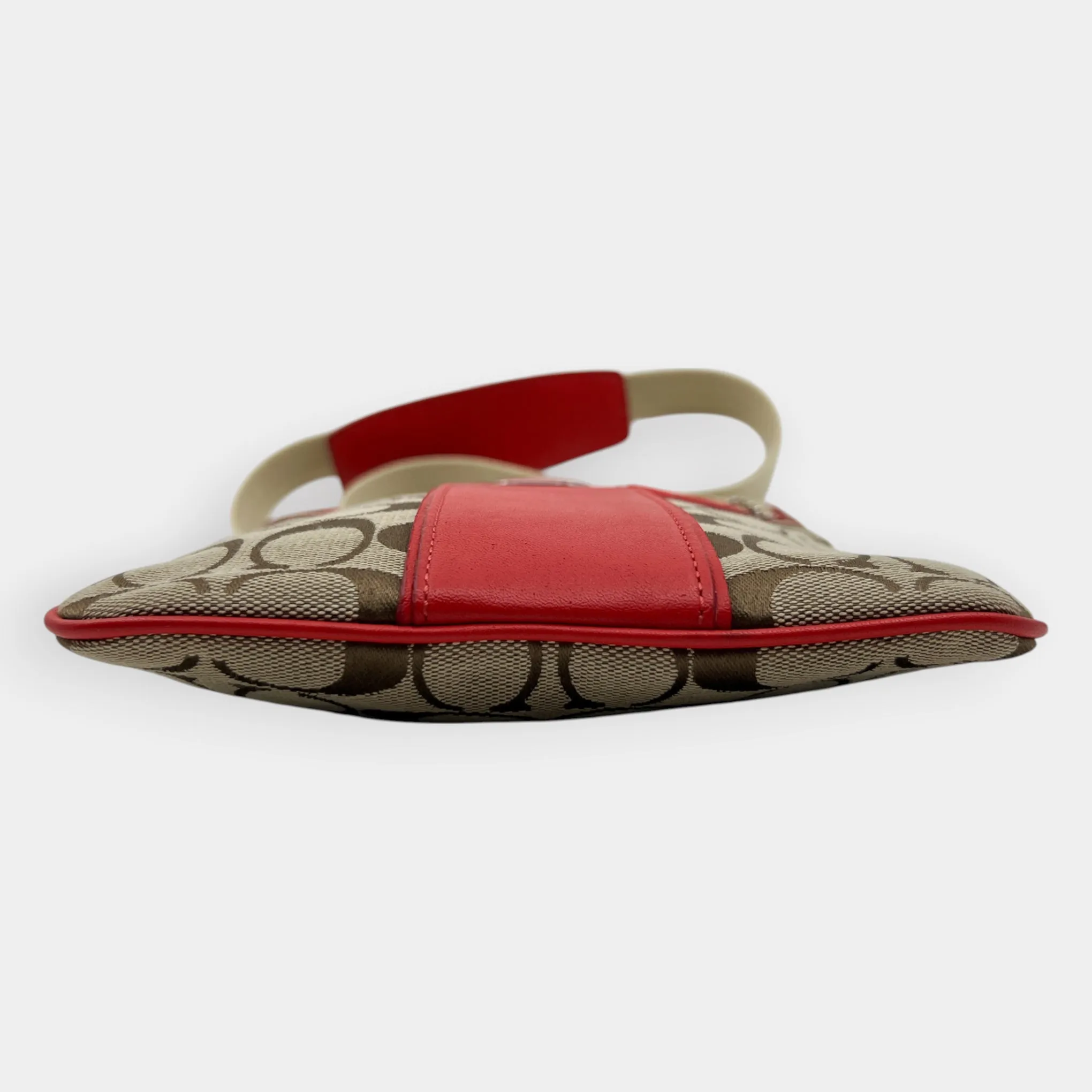 Coach Red Leather & Canvas Legacy Swingpack Crossbody Bag