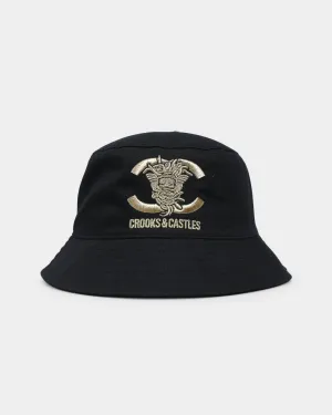 Crooks & Castles CC Medusa Lux Bucket Hat Black/Gold