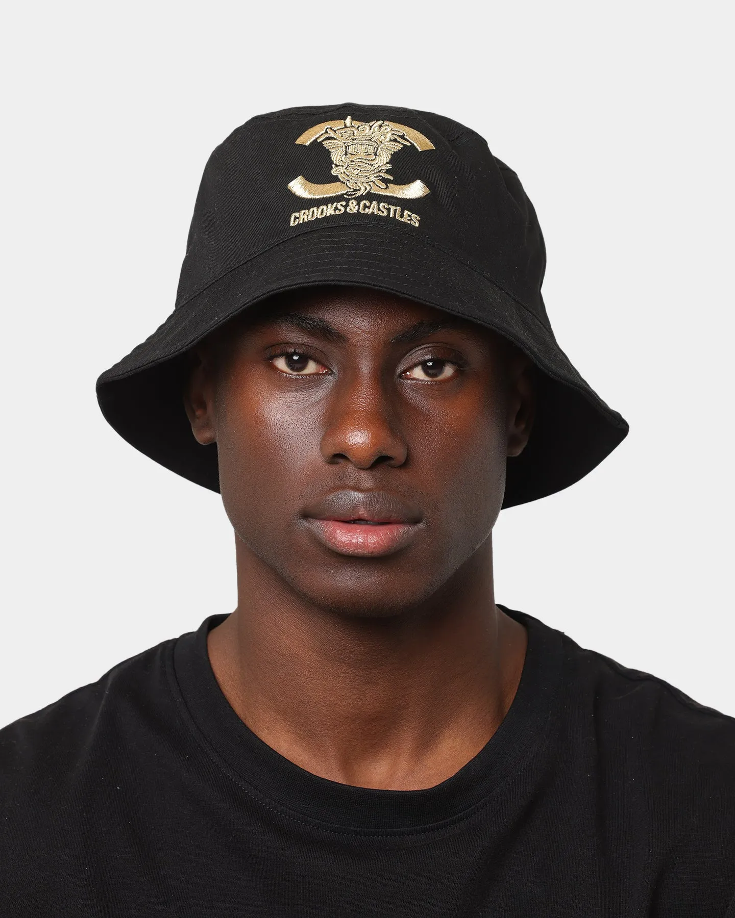 Crooks & Castles CC Medusa Lux Bucket Hat Black/Gold