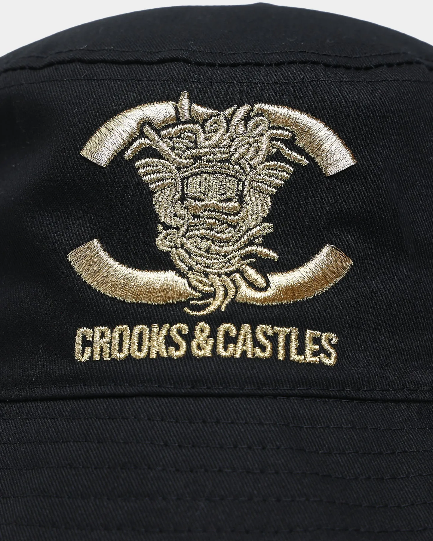 Crooks & Castles CC Medusa Lux Bucket Hat Black/Gold
