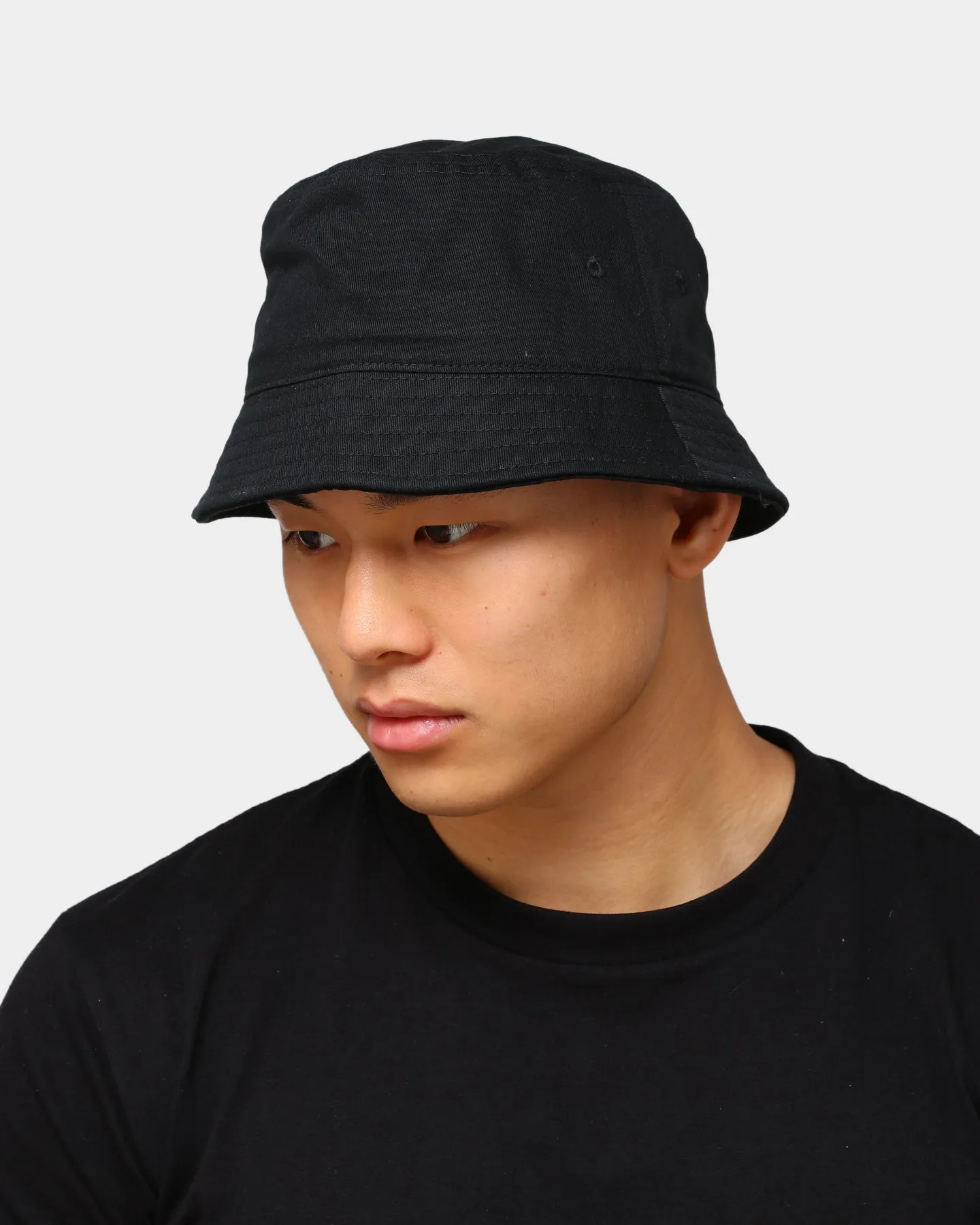 EN ES Plain Bucket Hat Black Black