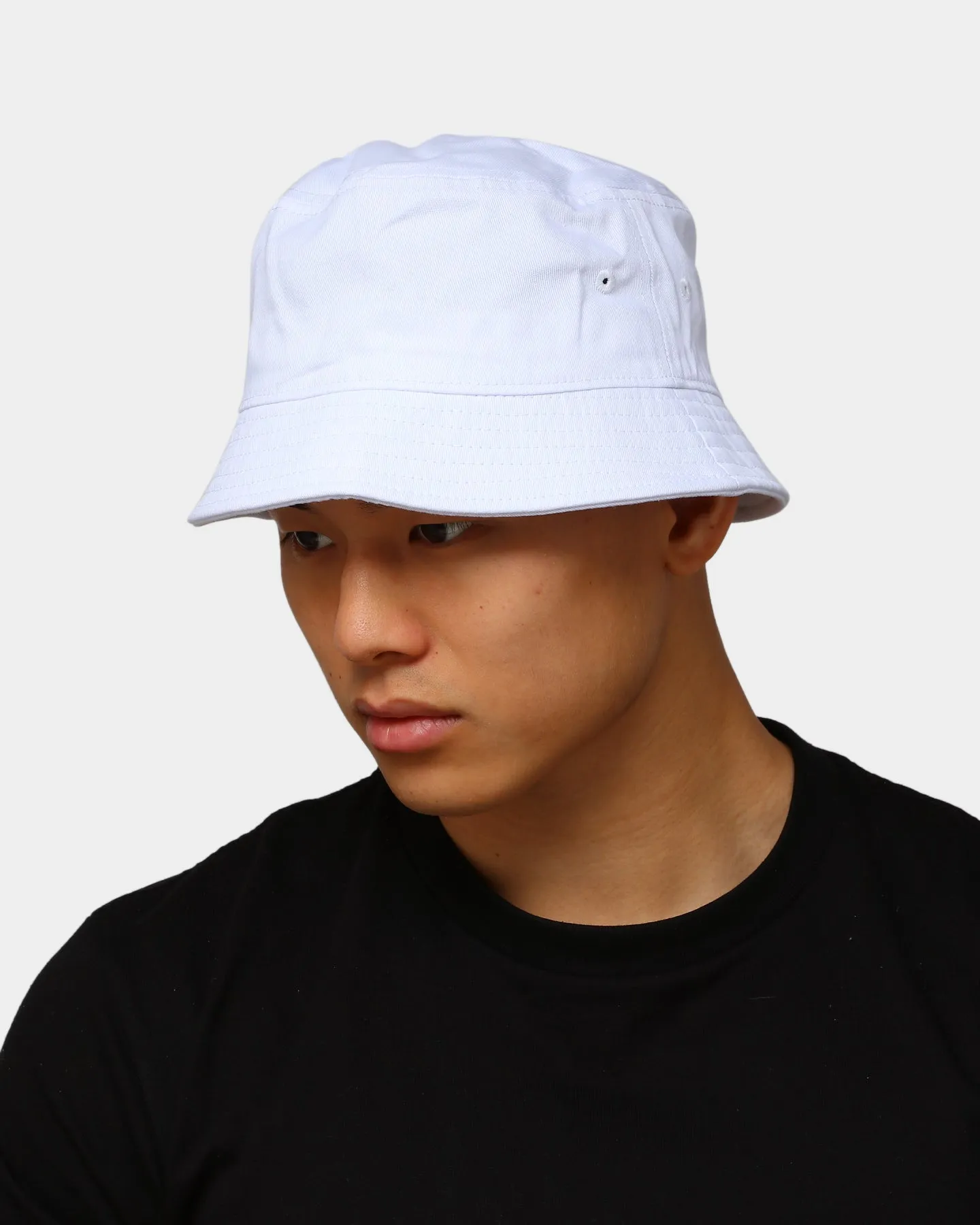 EN ES Plain Bucket Hat Black White