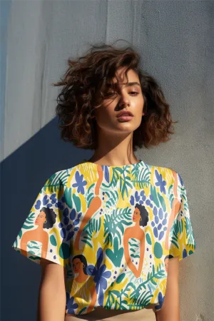 Fresh & Stylish Floral Women's Printed Tee