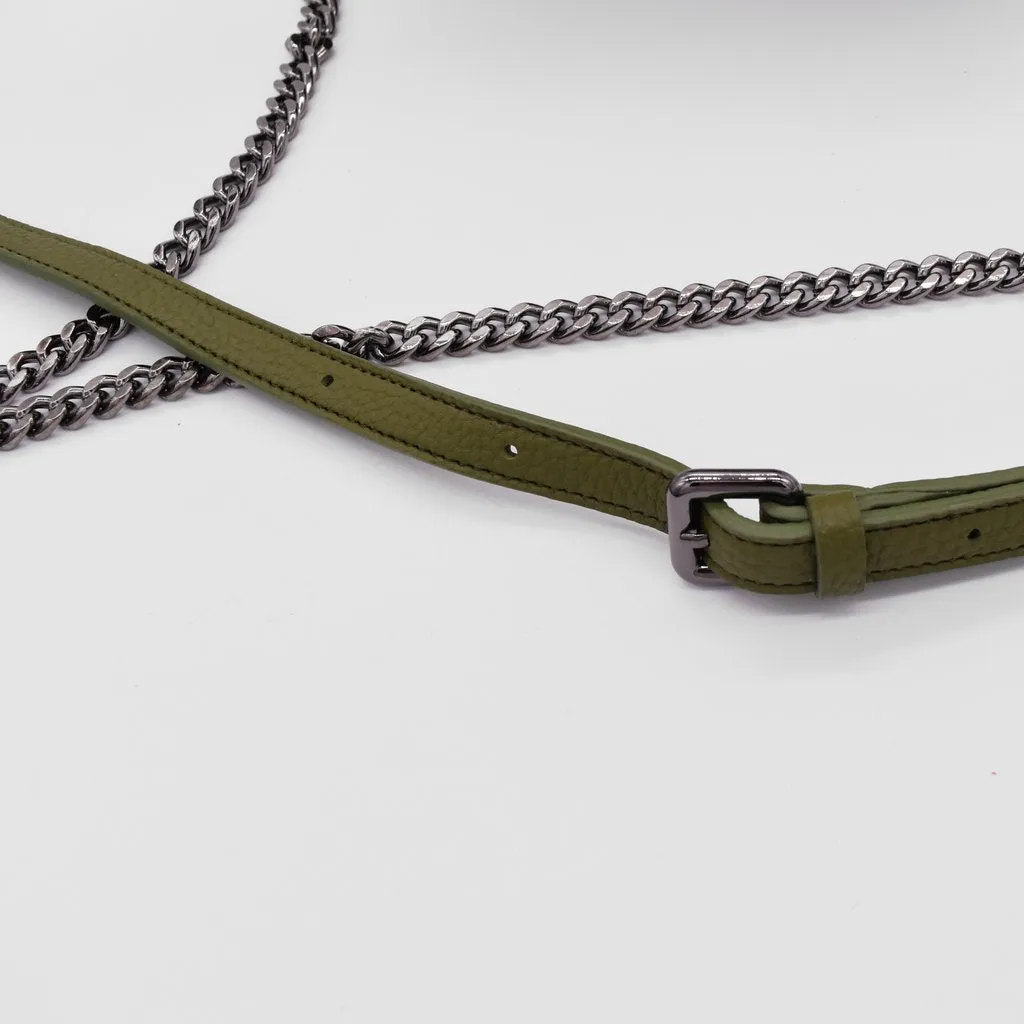 Grace Micro Crossbody with Signet in Olive