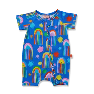 Halcyon Nights Here We Glow Short Sleeve Zip Suit