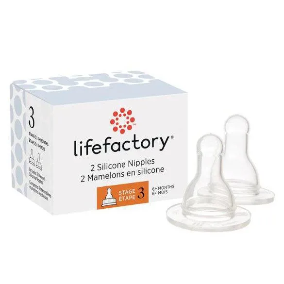 Lifefactory Replacement Nipples - 2 pack