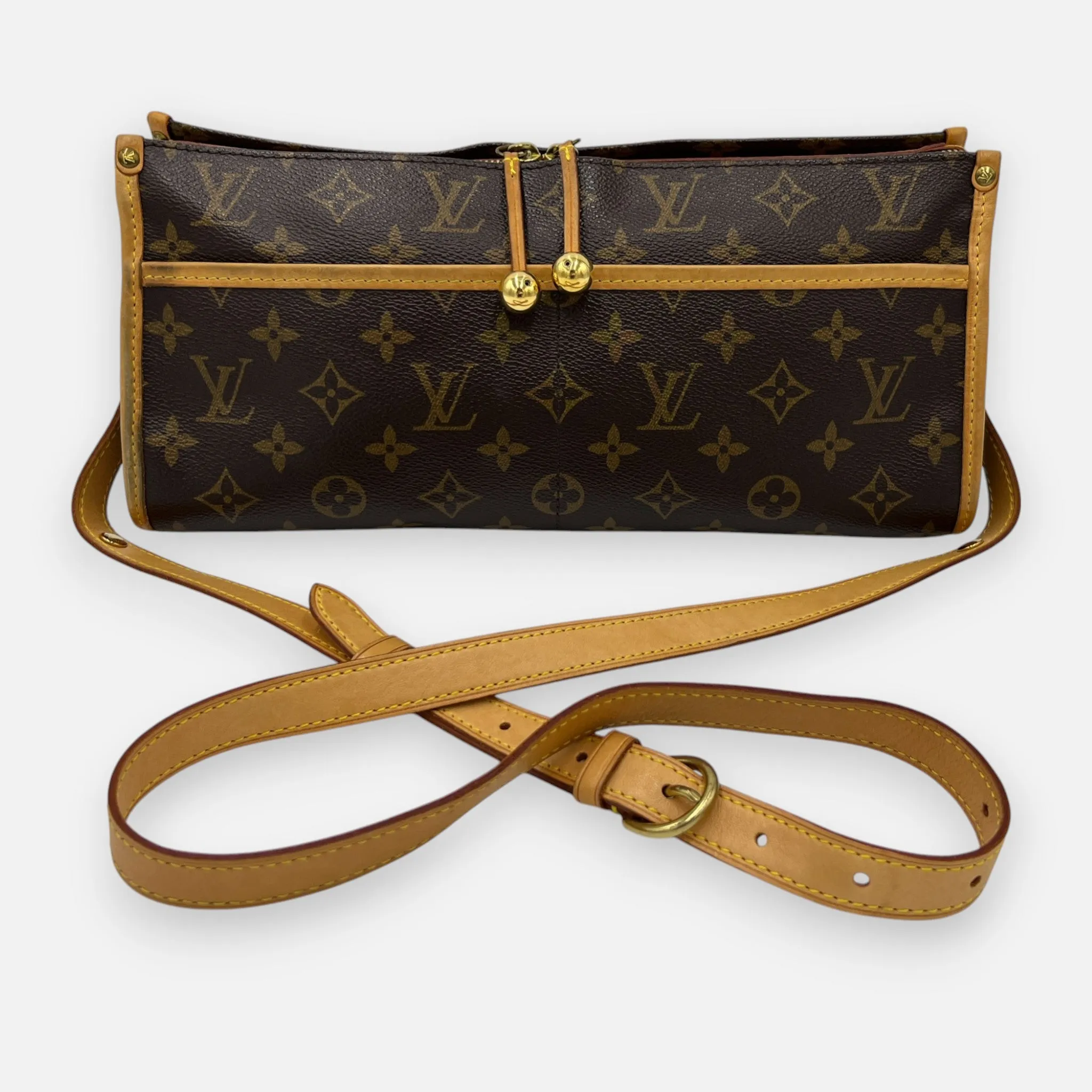 Louis Vuitton Vintage Popincourt Monogram Coated Canvas & Leather Crossbody Bag