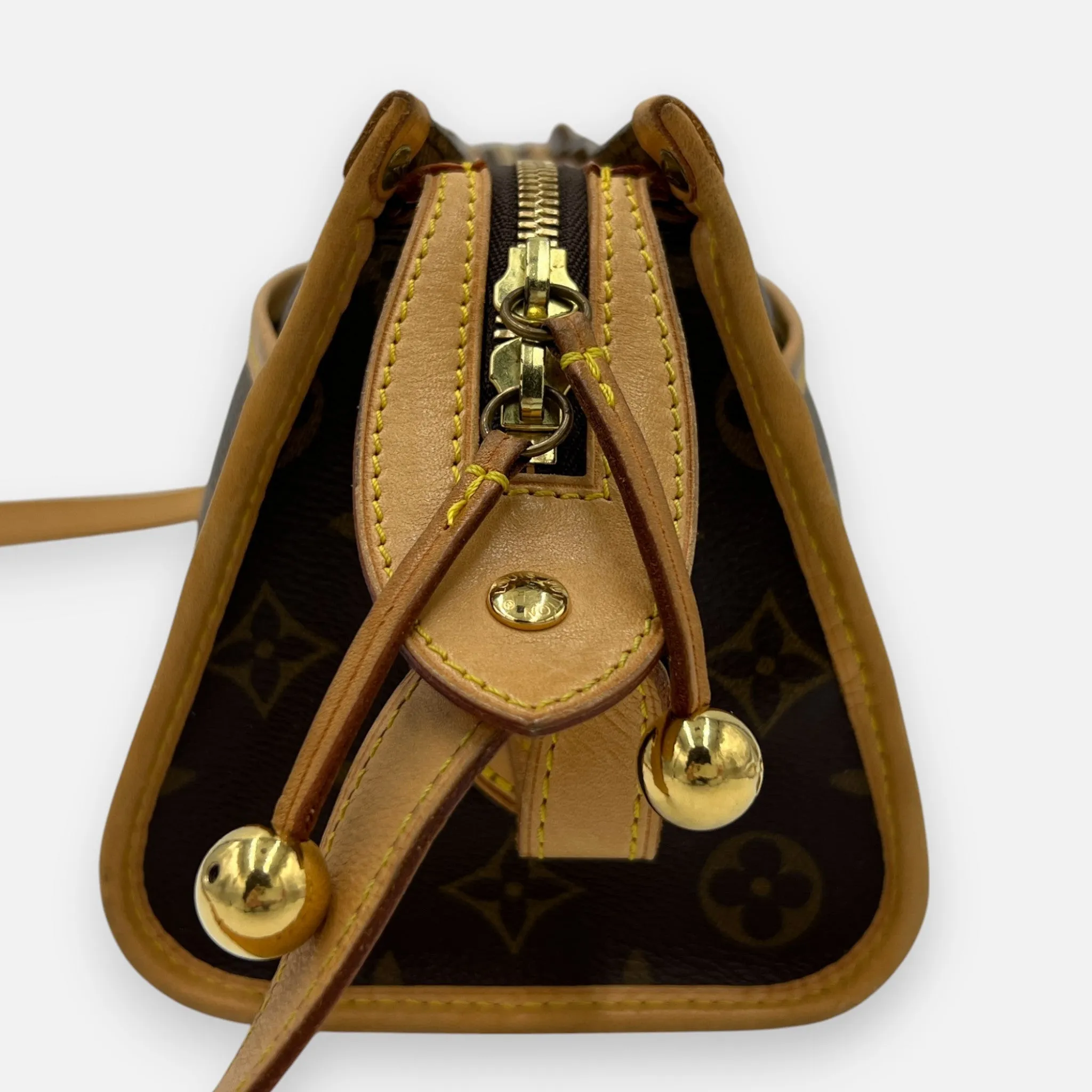 Louis Vuitton Vintage Popincourt Monogram Coated Canvas & Leather Crossbody Bag