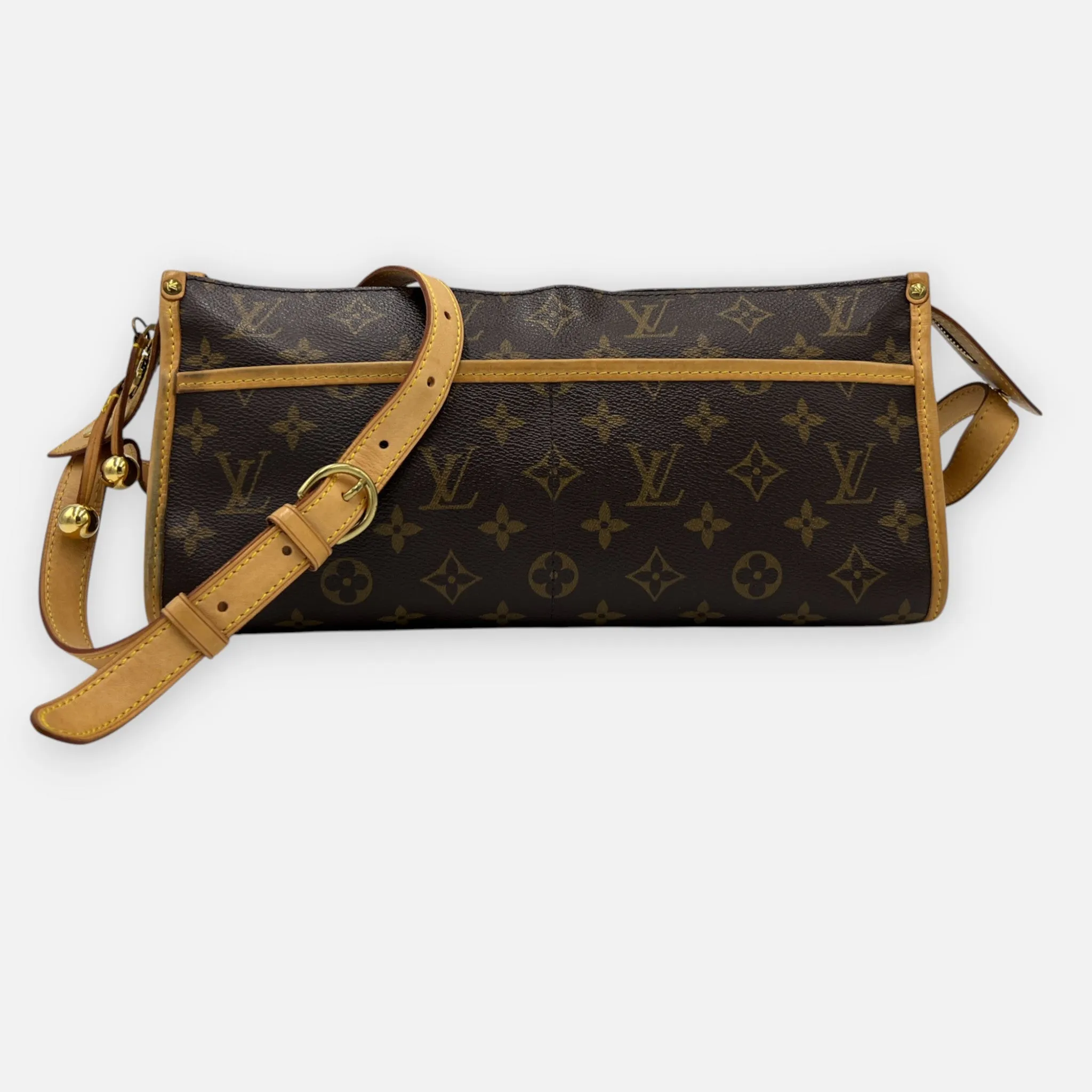 Louis Vuitton Vintage Popincourt Monogram Coated Canvas & Leather Crossbody Bag