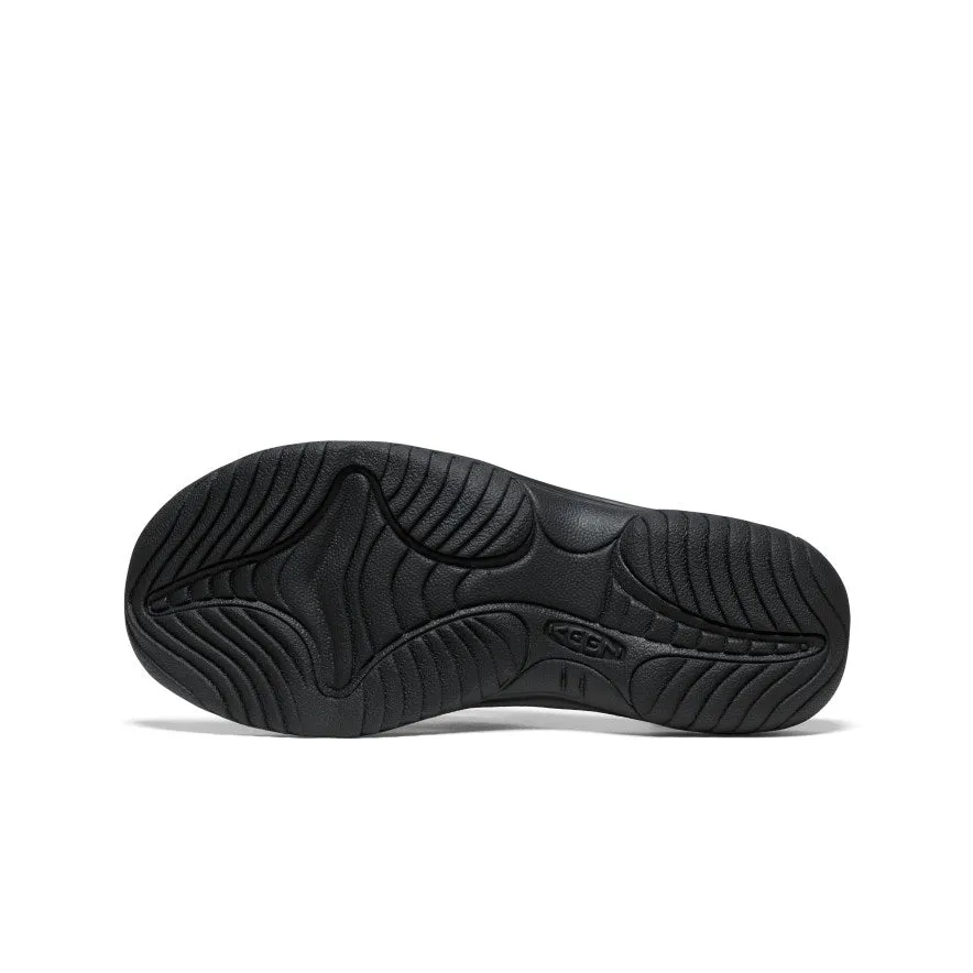 Men's Kona Leather Flip-Flop  |  Black/Steel Grey