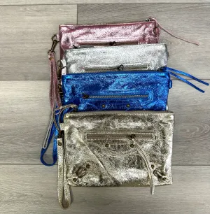 Metallic Crossbody B Bag