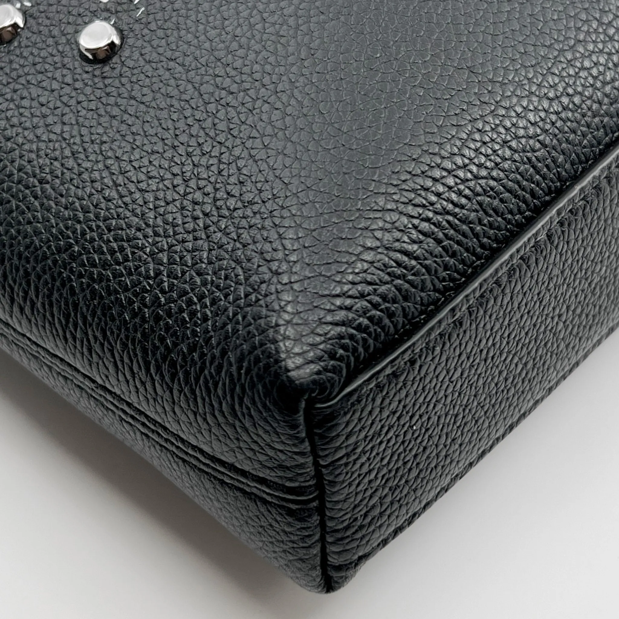 Michael Kors Black Faux Leather Logo Crossbody Bag