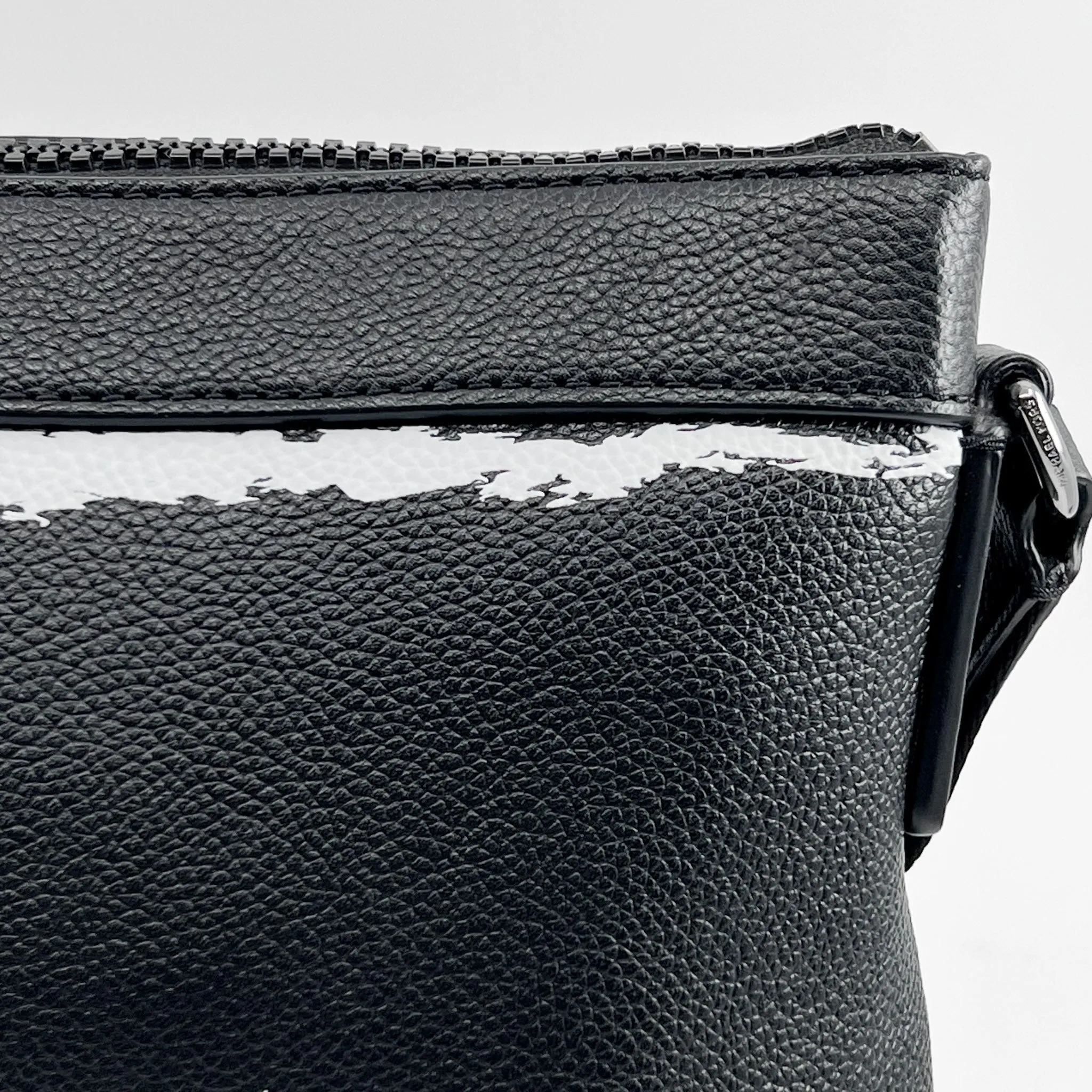 Michael Kors Black Faux Leather Logo Crossbody Bag