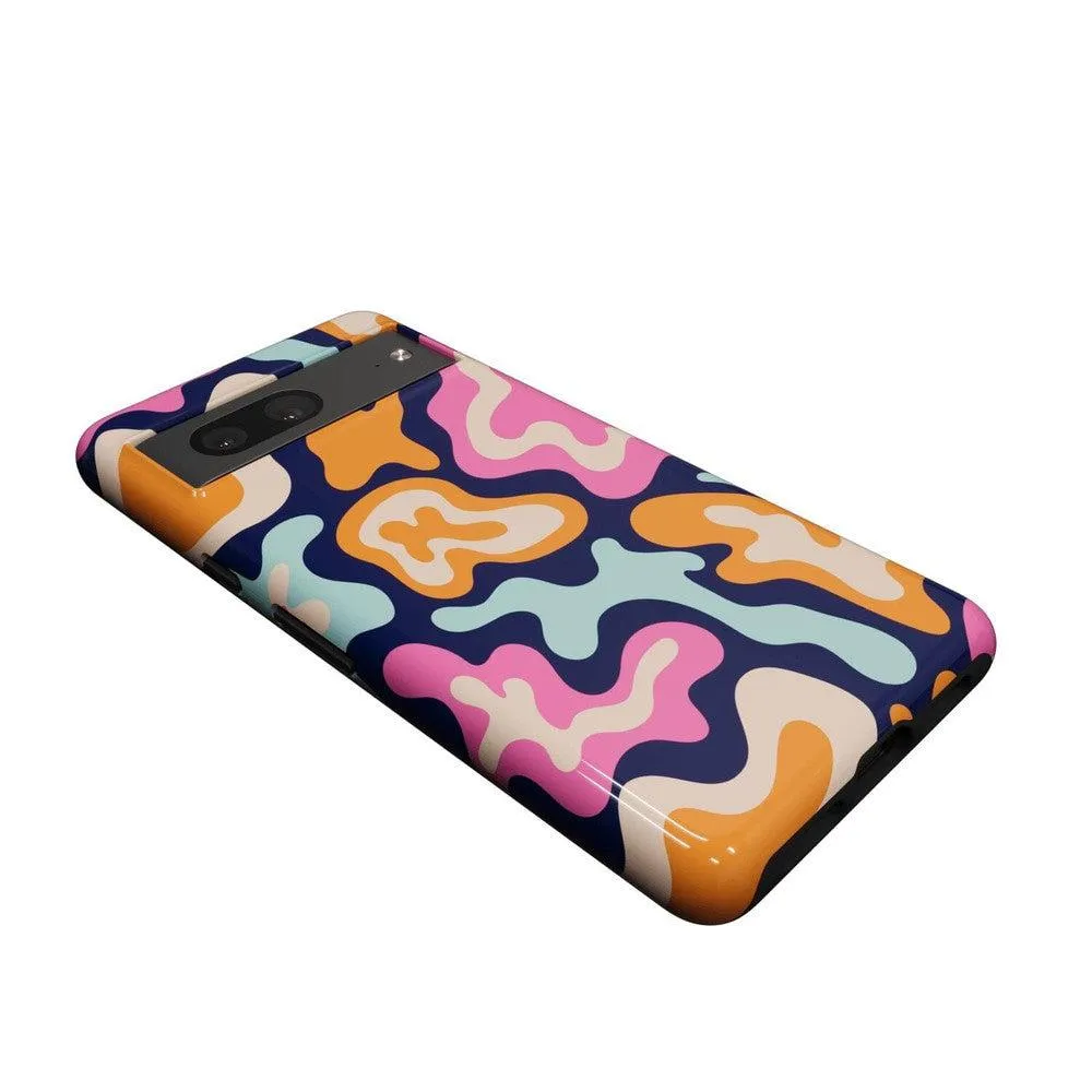 Midnight Color Splash | Abstract Retro Google Pixel Case