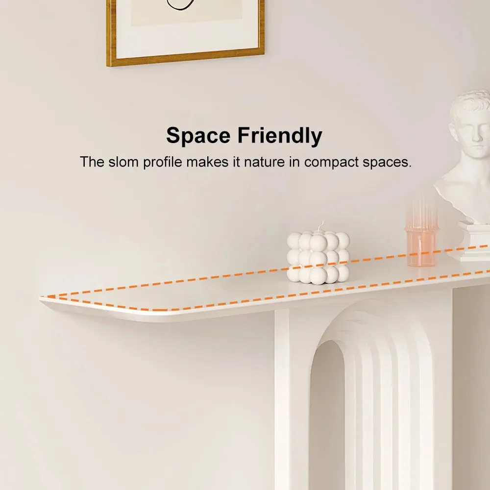 Modern Narrow Wood White Console Table/Entryway Table