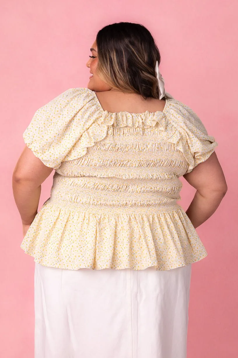 Rae Top in Yellow - FINAL SALE