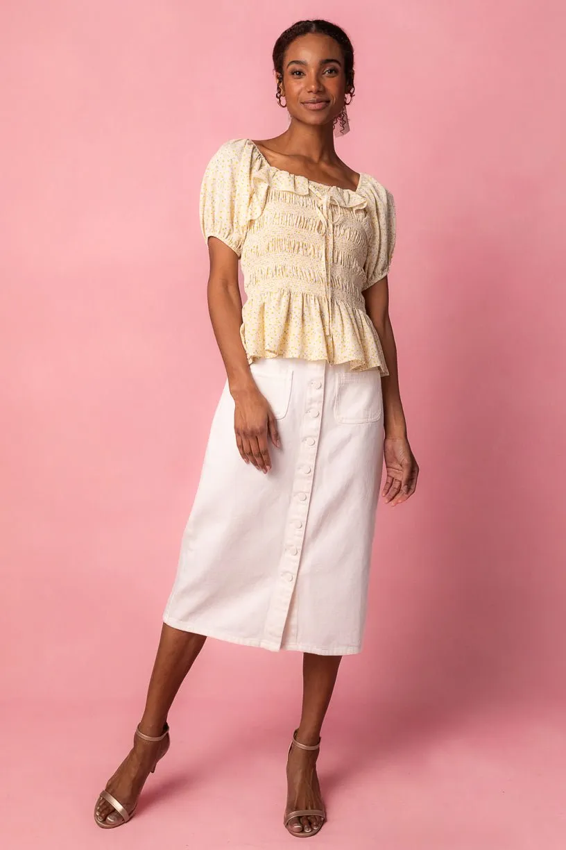 Rae Top in Yellow - FINAL SALE