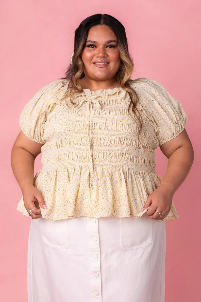 Rae Top in Yellow - FINAL SALE