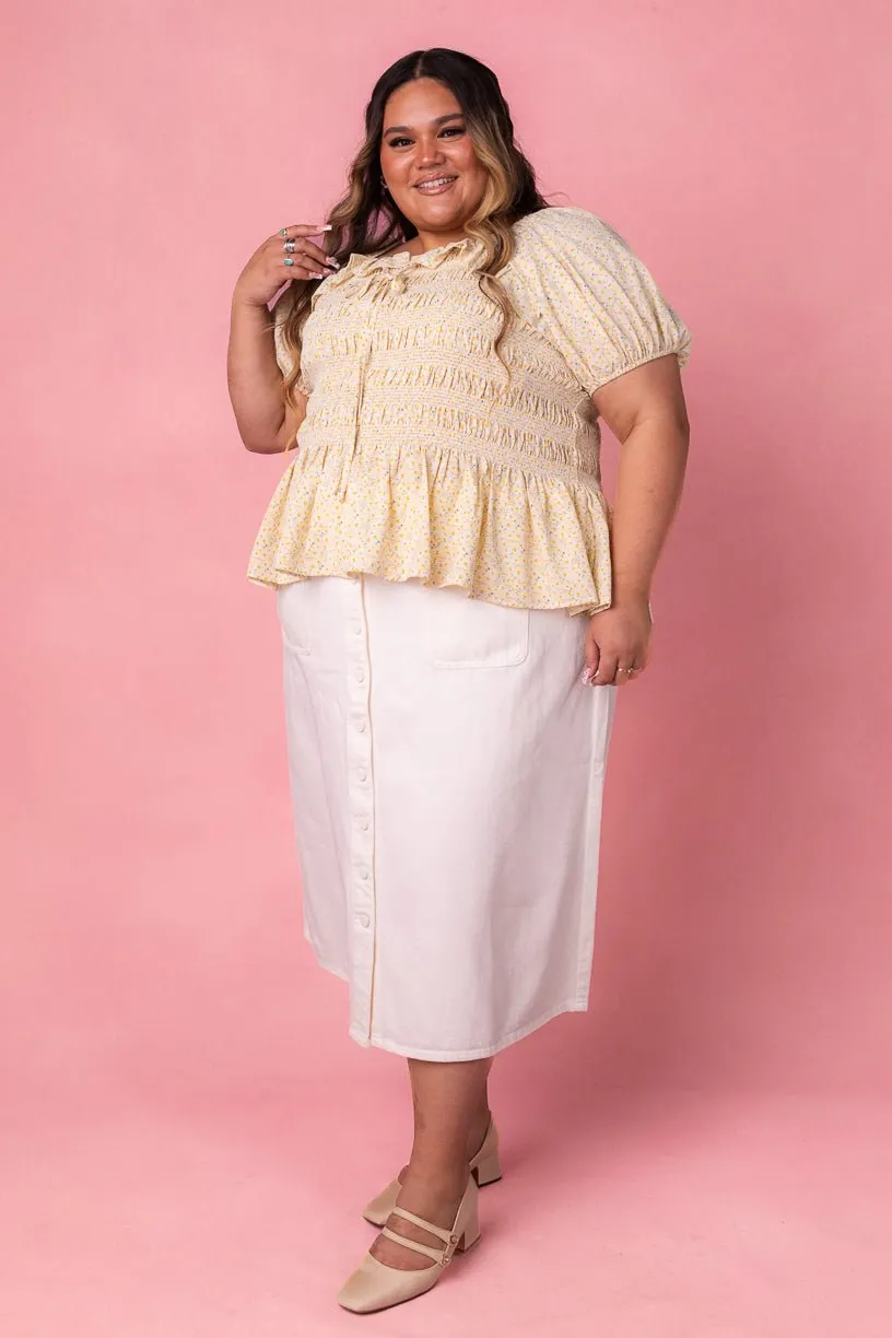 Rae Top in Yellow - FINAL SALE