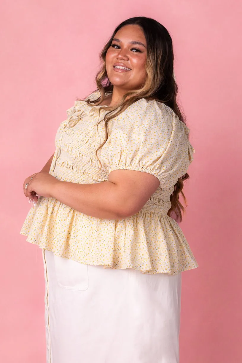 Rae Top in Yellow - FINAL SALE