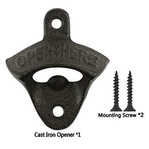 SMOQIO Wall Mounted Bottle Opener 1 pcs cast iron