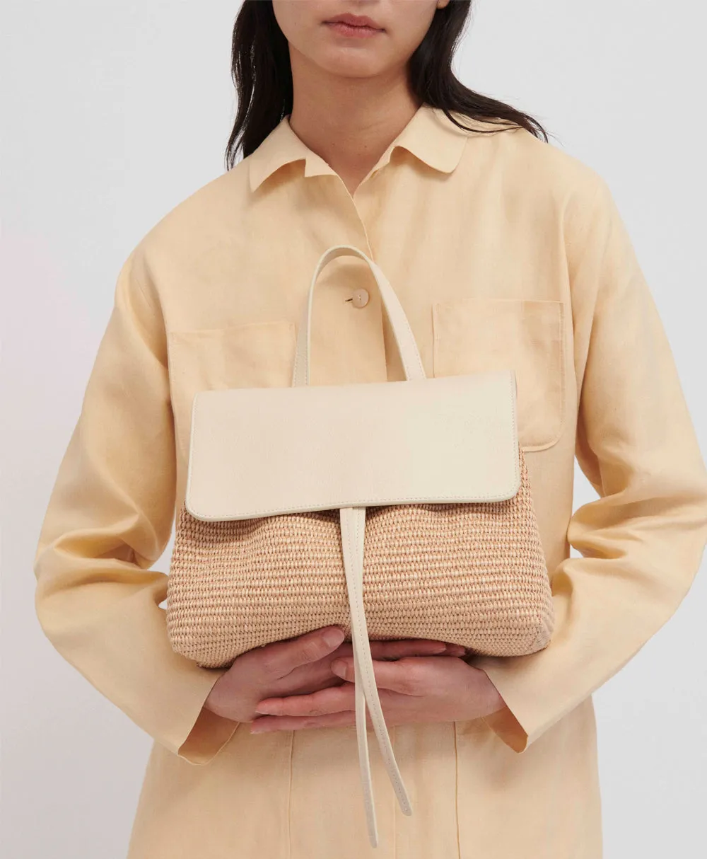 Soft Lady Bag - Natural Raffia/Avorio